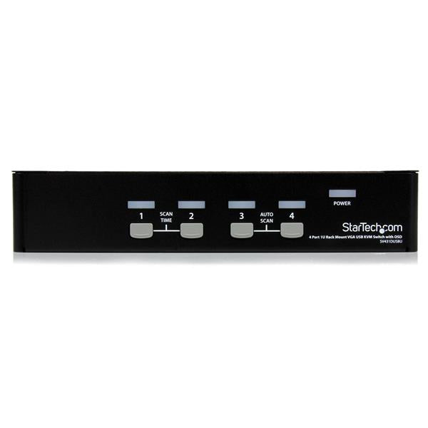 StarTech.com 4-Port VGA KVM-Switch – 1920 × 1440, USB 2.0-Hub, Rack 1U
