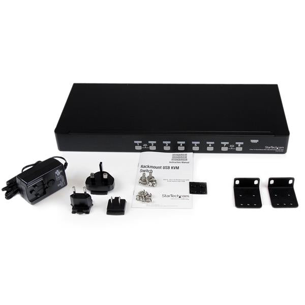 StarTech.com 8-Port VGA KVM-Switch – 1920 × 1440, USB-Hub, Rack 1U