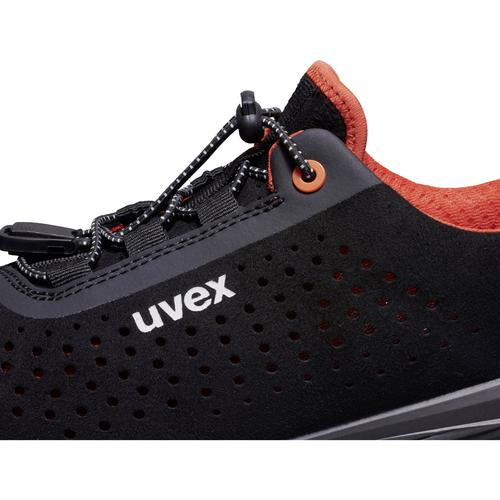 Uvex 1 G2 Sicherheits-Halbschuh S1 SRC – schwarz/orange – Grösse 43, Weite 11