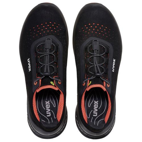 Uvex 1 G2 Sicherheits-Halbschuh S1 SRC – schwarz/orange – Grösse 43, Weite 11