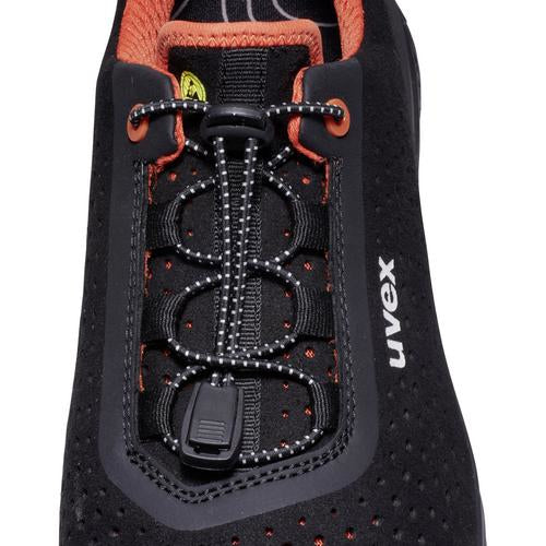 Uvex 1 G2 Sicherheits-Halbschuh S1 SRC – schwarz/orange – Grösse 43, Weite 11