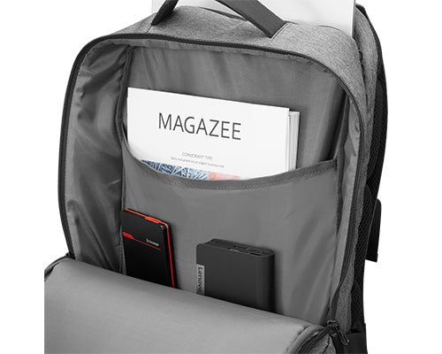 Lenovo Notebook-Rucksack bis 17,3" – 3 Fächer, wasserfest – Anthrazit/Grau