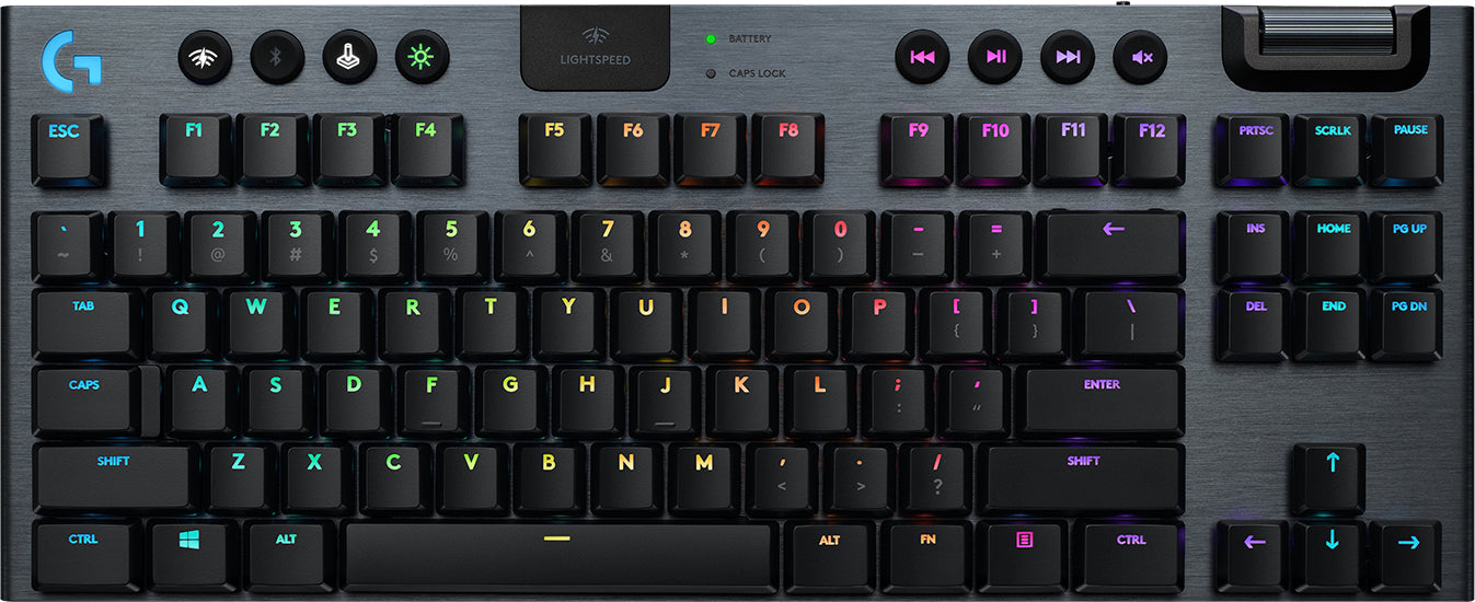 Logitech G G915 – Gaming-Tastatur TKL – Mechanisch (GL) – 2,4 GHz USB-A (Empfänger) – AZERTY (FR) – RGB
