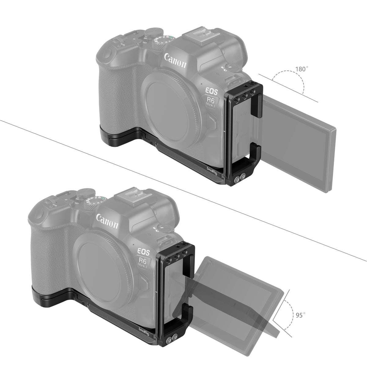 SmallRig 4160B L-Form Montageplatte – für Canon EOS R6 Mark II, EOS R5, EOS R5 C und andere
