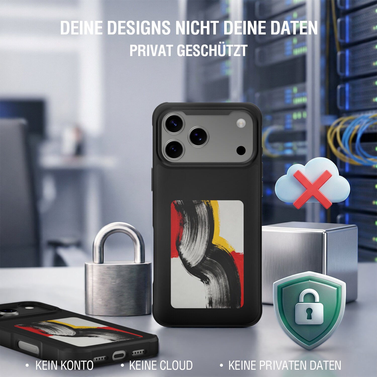 4smarts E-Ink Backcover – für Apple iPhone 17 Pro Max, MagSafe, PC, Schwarz