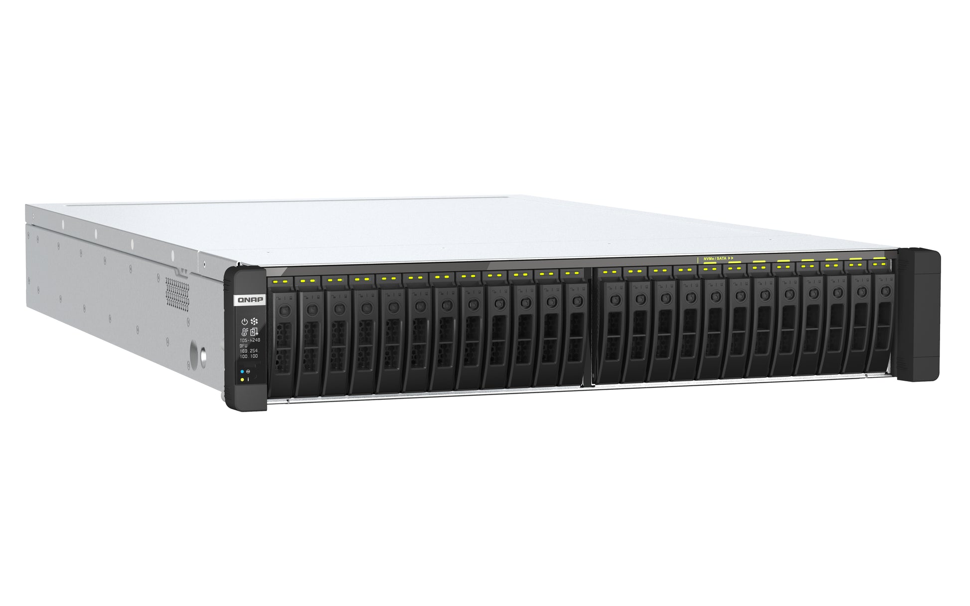QNAP TDS-h2489FU-4314-256G Speichergerät – U.2 NVMe, PCIe Gen4, 24 Einschübe, 256 GB RDIMM ECC DDR4