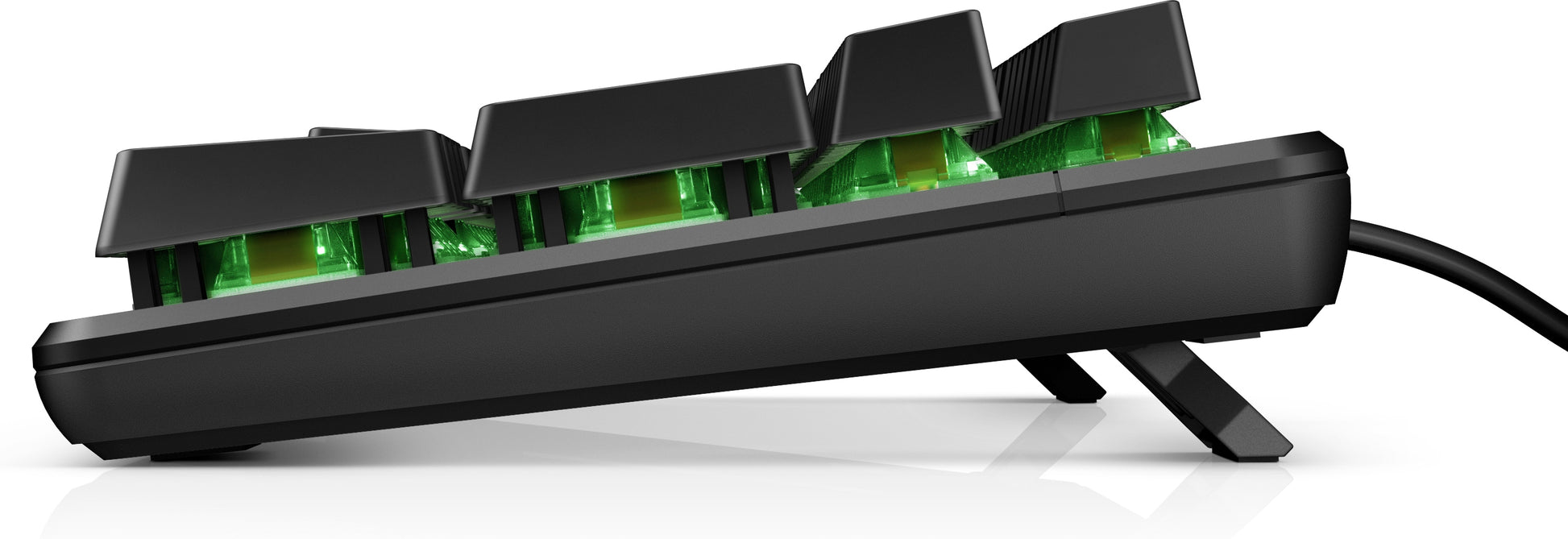 HP Pavilion Gaming 550 – Gaming-Tastatur – Kabelgebunden, USB – Beleuchtet (Grün) – Schwarz