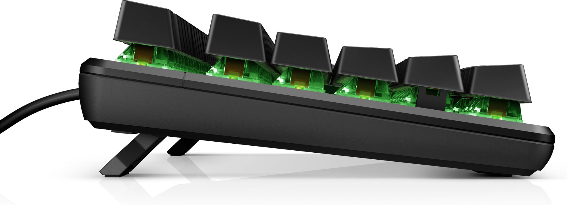 HP Pavilion Gaming 550 – Gaming-Tastatur – Kabelgebunden, USB – Beleuchtet (Grün) – Schwarz