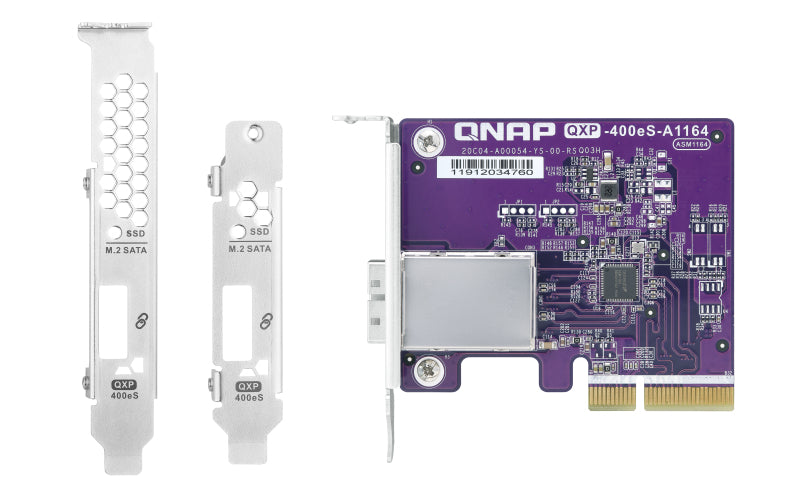 QNAP QXP-400ES-A1164 PCIe Mini-SAS HBA – 1× SFF-8088, 4× SATA 6 Gbit/s – PCIe 3.0 – für NAS/Storage