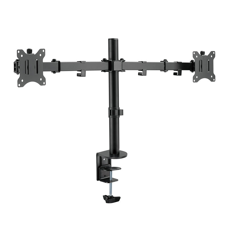 LogiLink BP0098 – Monitorarm Tischhalterung – Klemme/Durchführung – 2 Monitore – 17–32" – VESA 75×75/100×100 mm