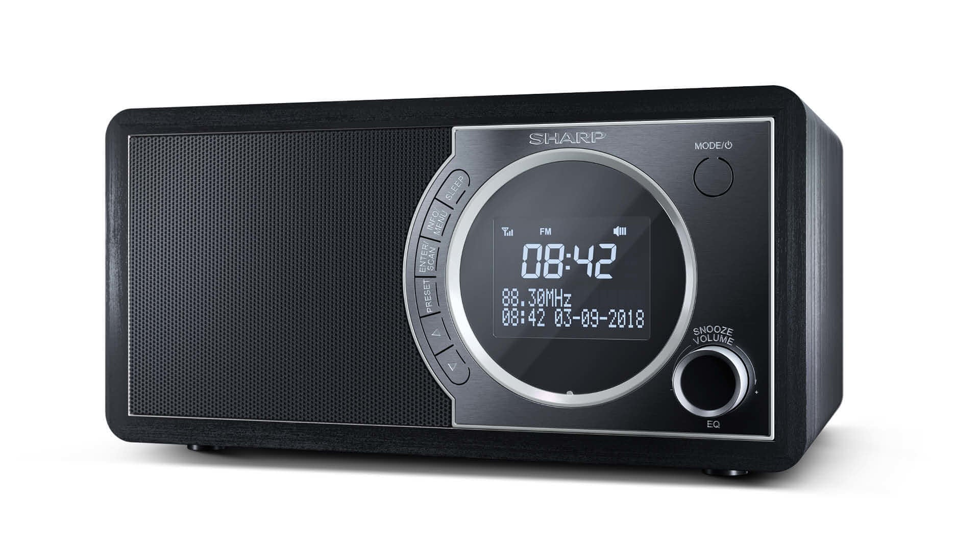 Sharp DR-450 – DAB-/Internetradio – Tischradio – DAB+, UKW, Bluetooth – Schwarz