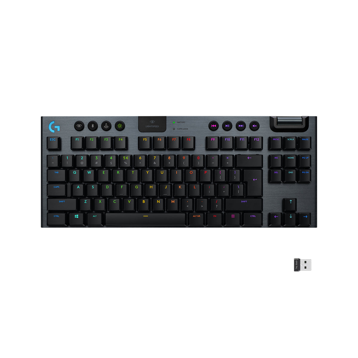 Logitech G G915 – Mechanische Tastatur TKL – mechanisch – kabelgebunden – QWERTY (US-INT) – RGB – Graphit