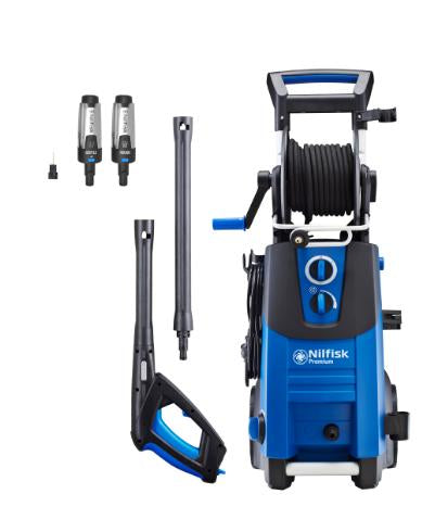 Nilfisk Hochdruckreiniger 128471153 – 190 bar, 3300 W, Schlauch 12 m – Messingpumpe, Blau/Schwarz