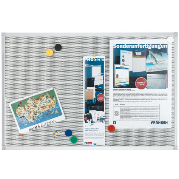 Franken Pinnwand – Filz, magnetisch, Alurahmen – 120 × 90 cm, grau, X-tra Line