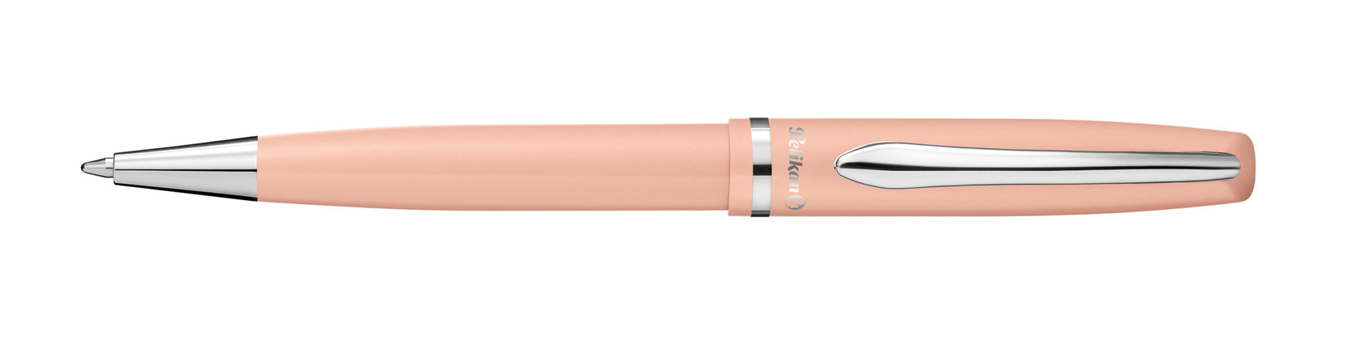 Pelikan Jazz Pastell Kugelschreiber – Blau, Spitze Medium, Druck, Metall, Pink, dokumentenecht, nachfüllbar