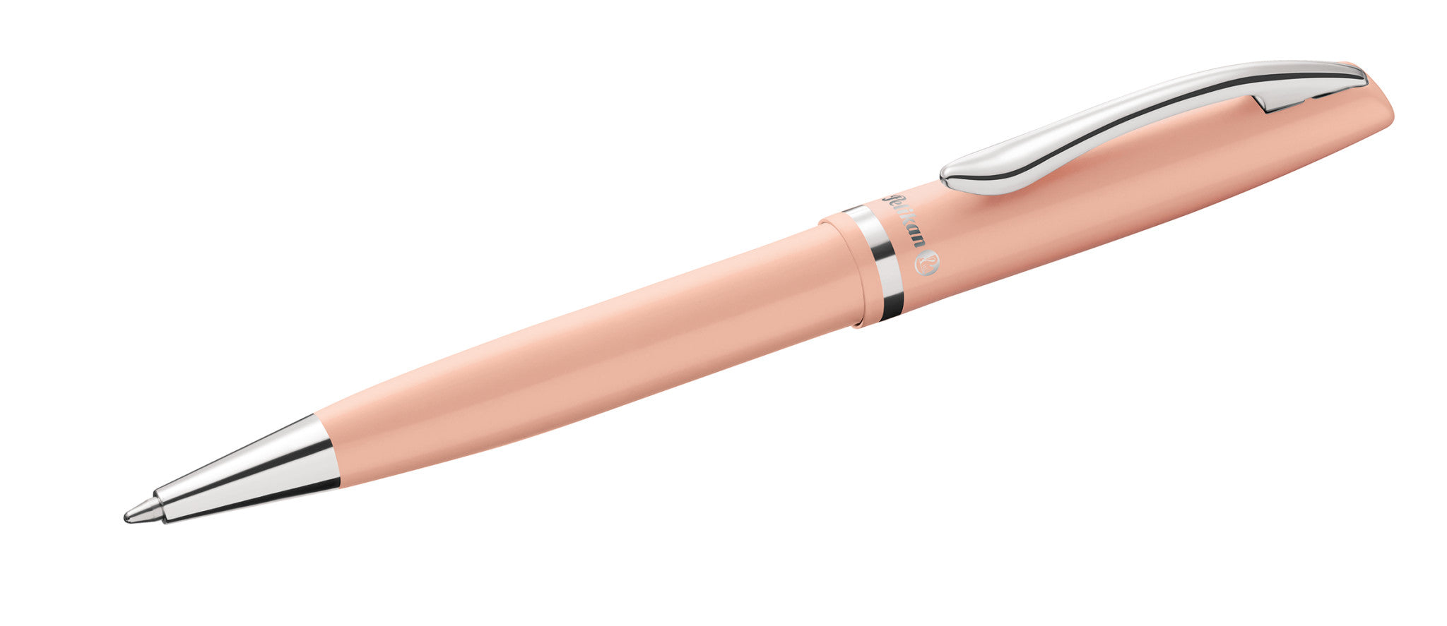 Pelikan Jazz Pastell Kugelschreiber – Blau, Spitze Medium, Druck, Metall, Pink, dokumentenecht, nachfüllbar