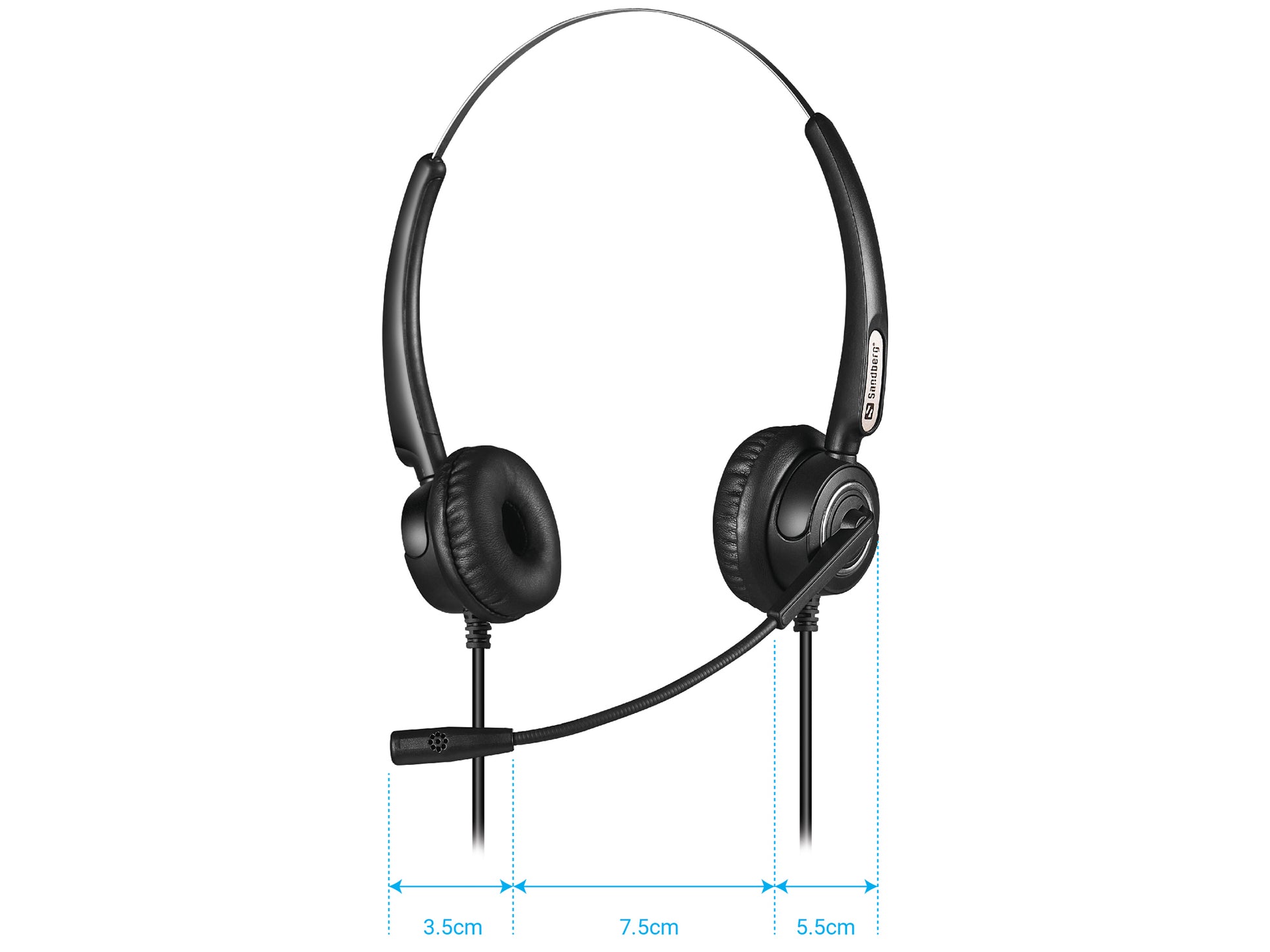 Sandberg Headset Pro Stereo – Duo Headset – USB, RJ9/11