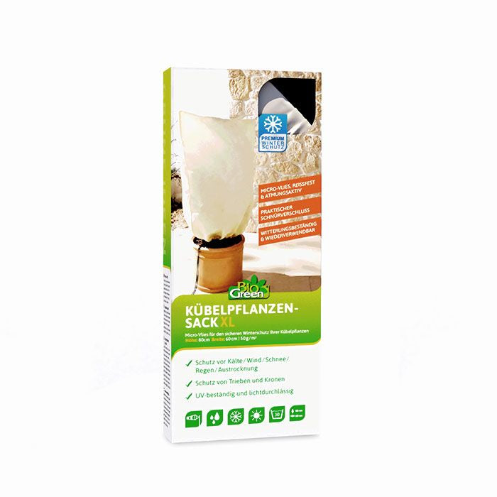 Bio Green Kübelpflanzensack – 80 × 100 cm – Fleece, beige