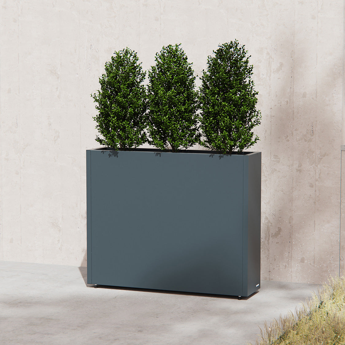 Herstera Pflanzgefäss – 100 × 80 × 40 cm – verzinkter Stahl, weiss