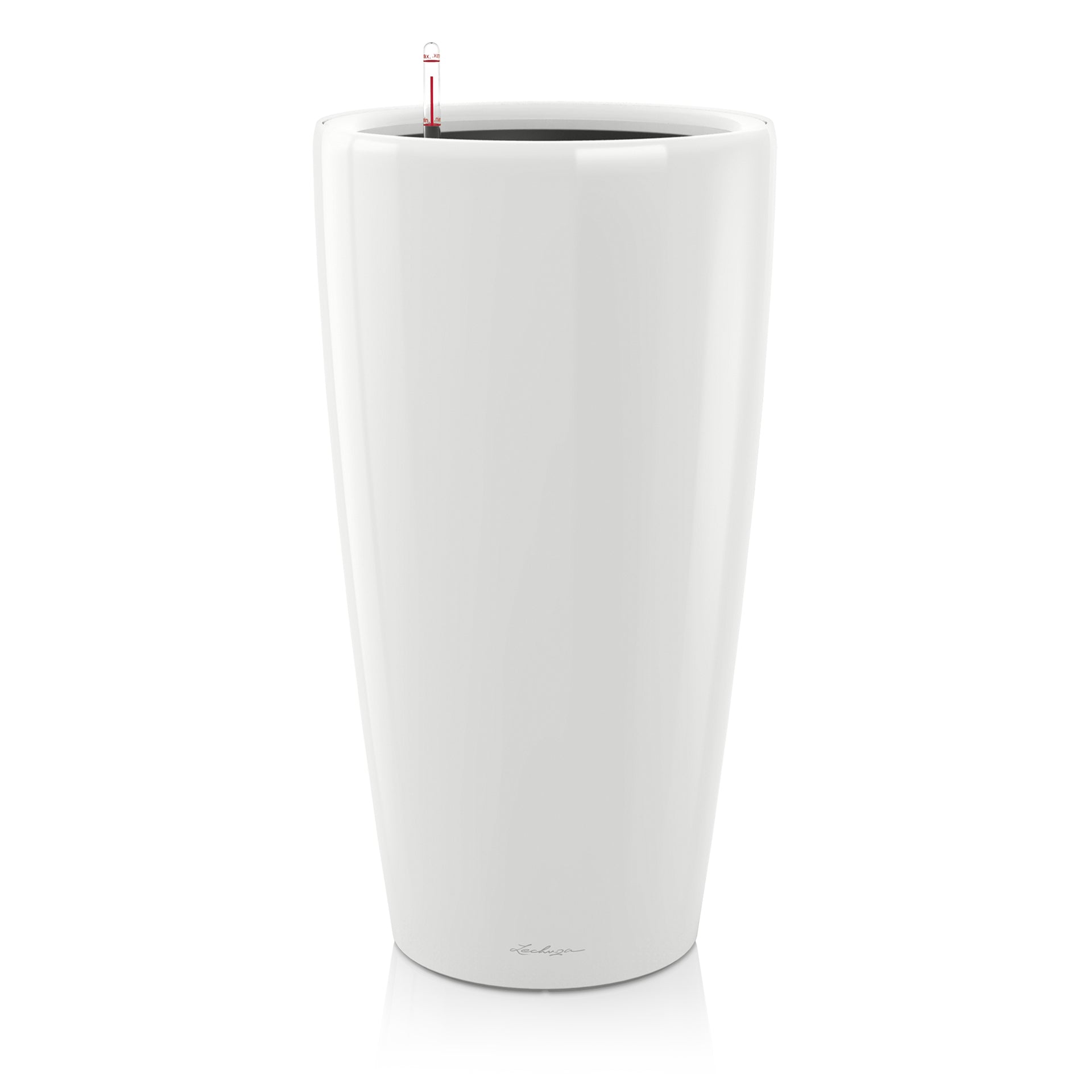 LECHUZA RONDO Premium Topfpflanzer – Ø 40 × 75 cm – Kunststoff, weiss, automatische Bewässerung