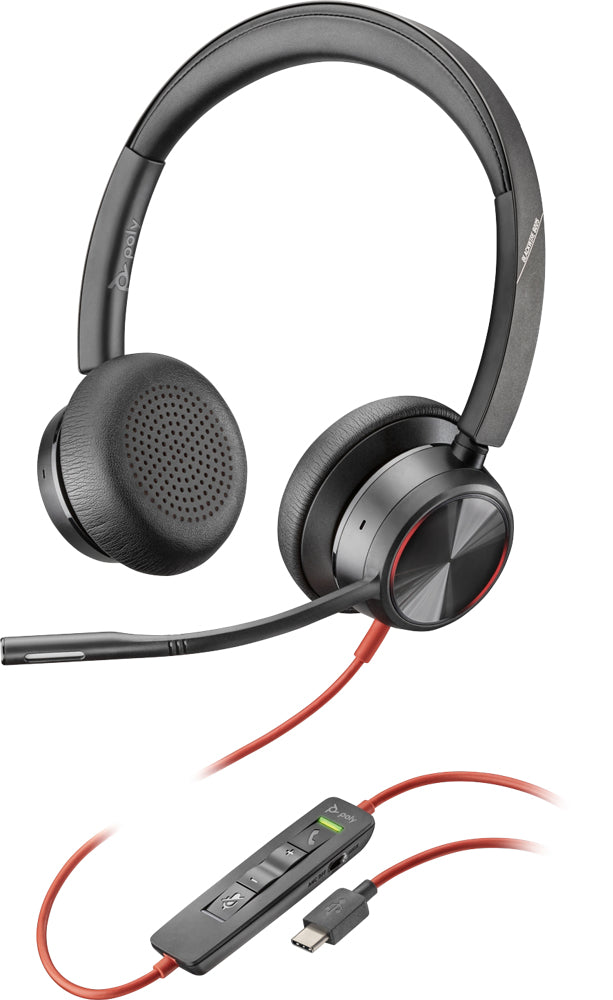 Poly Blackwire 8225 – Headset (Kopfband) – USB-C, 20 – 20'000 Hz – Schwarz