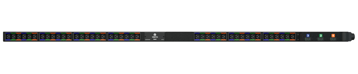 Vertiv UI10025 PDU 11 kVA – 230/400 V, 16 A – 0U, senkrecht – AC-Ausgänge×42 – schwarz