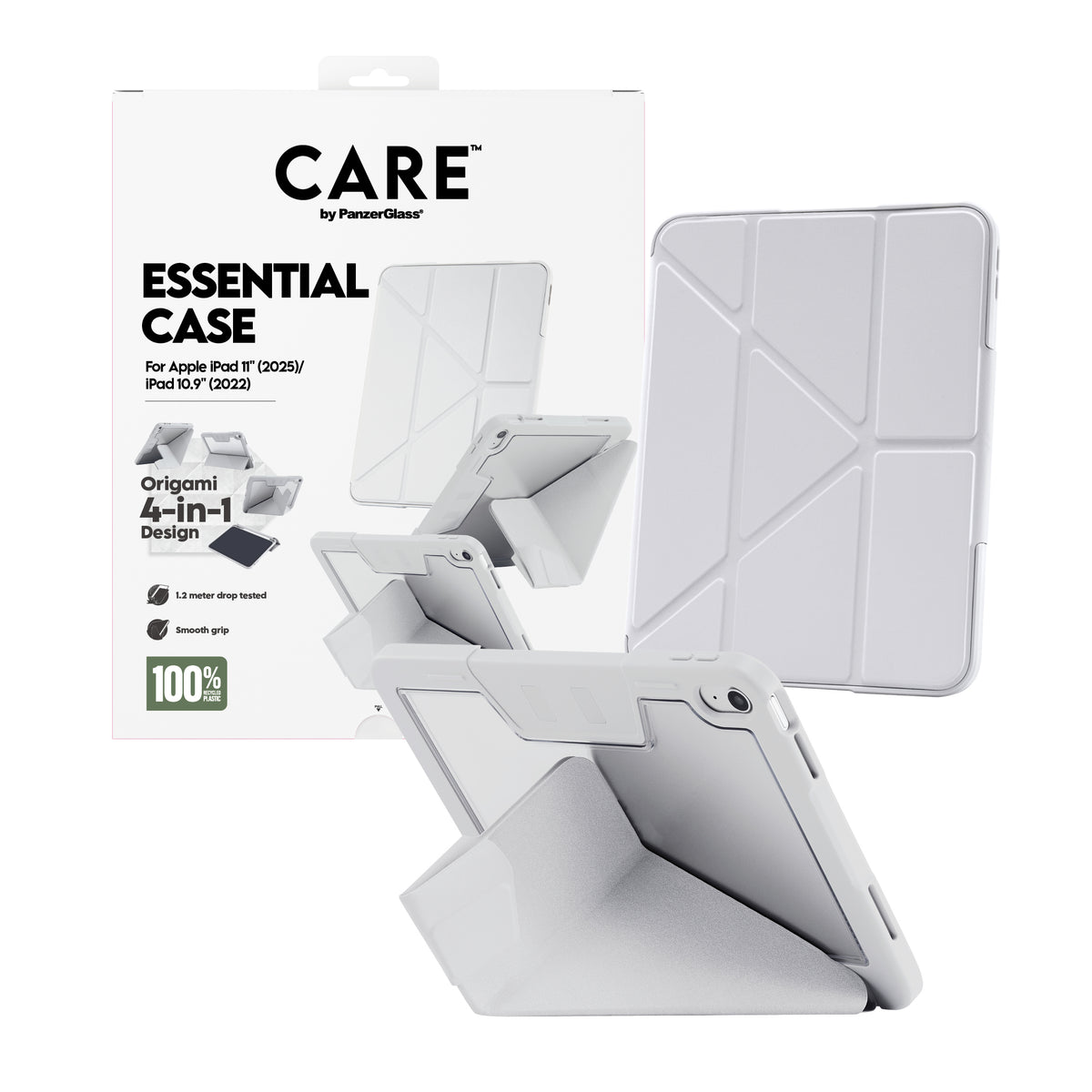PanzerGlass Tablet-Hülle für iPad 11" (11. Gen.), iPad 10,9" (10. Gen.) – Hellgrau