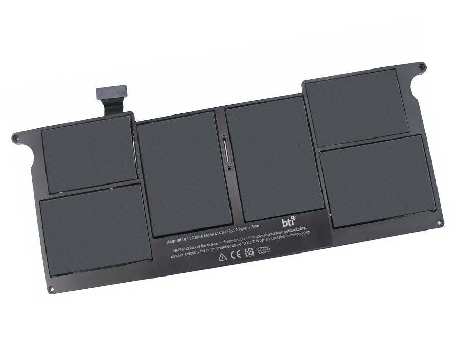 BTI Notebook-Akku – für MacBook Air 11" (A1406/A1370) – 39 Wh, 7,6 V (4 Zellen) – Schwarz