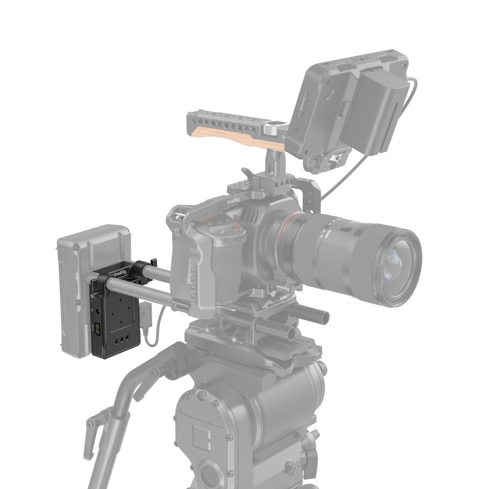 SmallRig 3498 V-Mount-Akkuplatte – Dual-Rod-Klemme – für V-Mount-Akkus