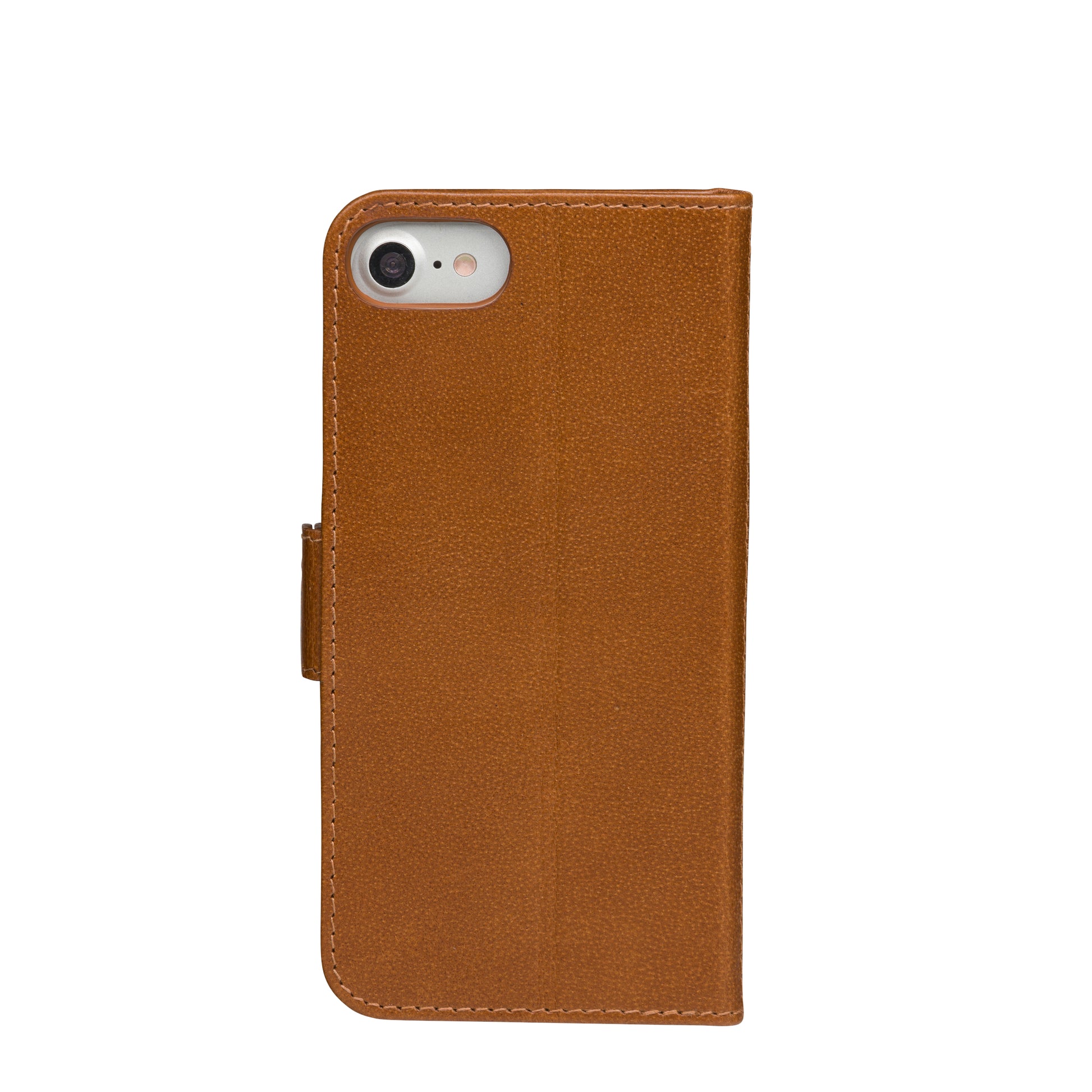 dbramante1928 Copenhagen Slim Wallethülle – für Apple iPhone SE/8/7/6, 3 Kartenfächer, Leder, Braun