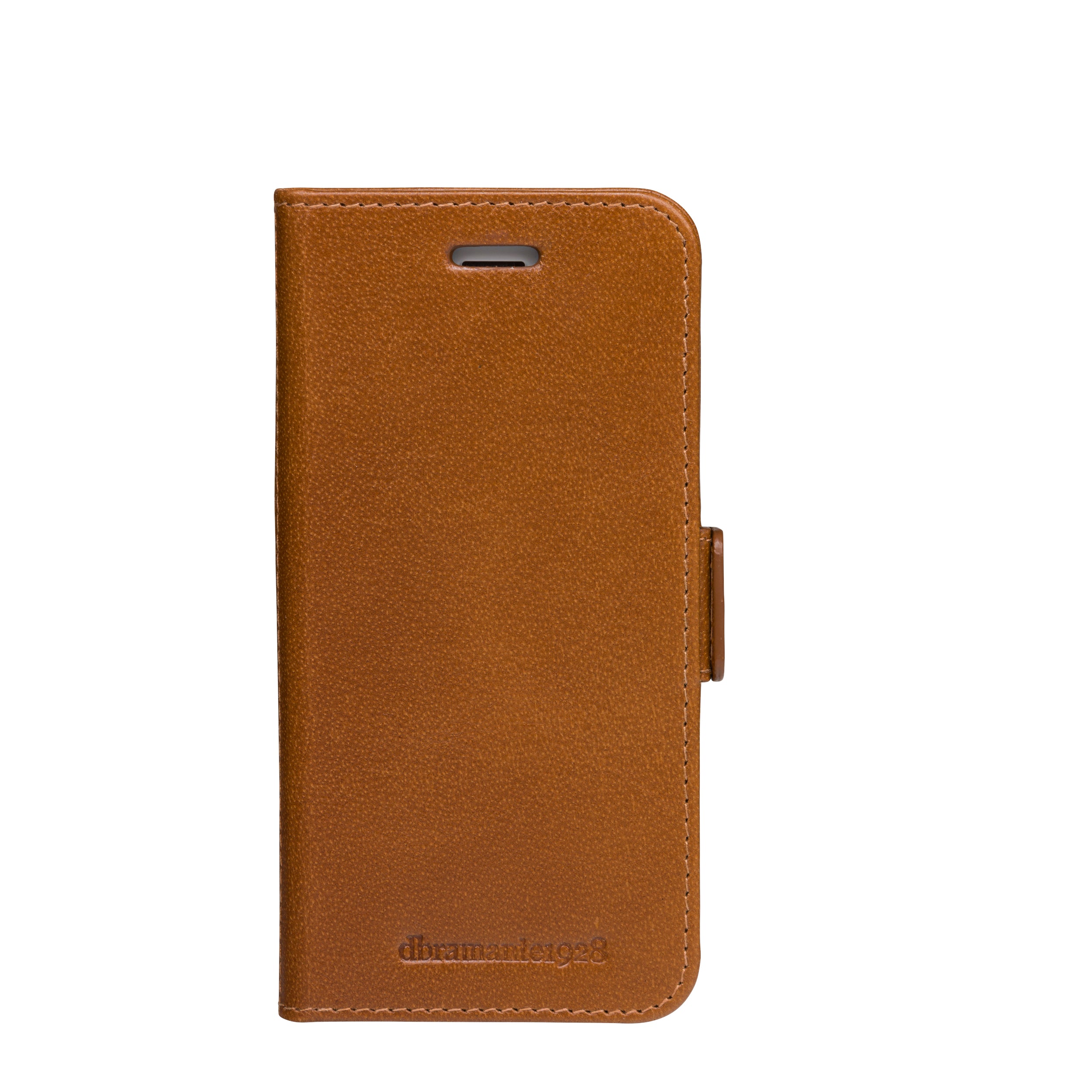 dbramante1928 Copenhagen Slim Wallethülle – für Apple iPhone SE/8/7/6, 3 Kartenfächer, Leder, Braun