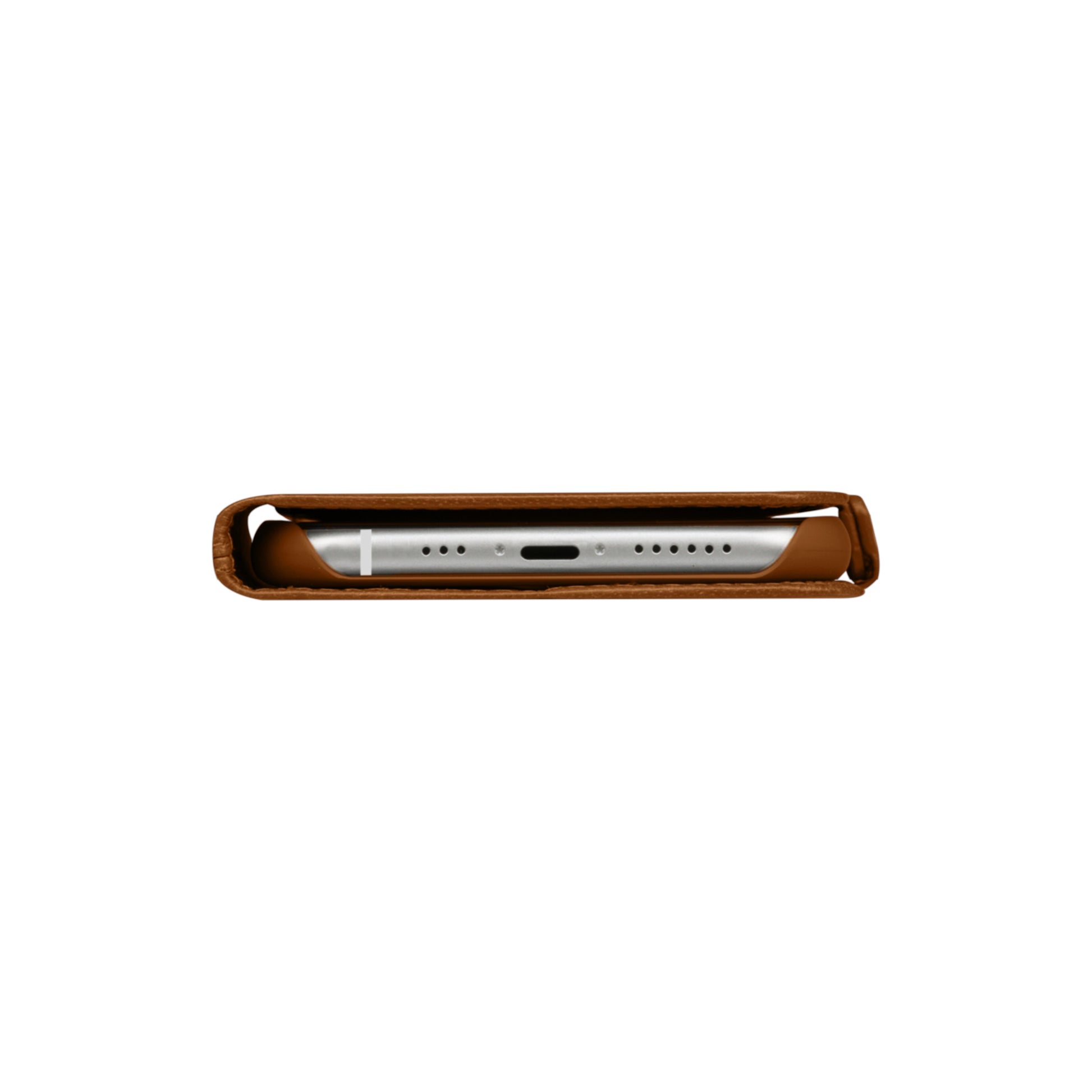 dbramante1928 Copenhagen Slim Wallethülle – für Apple iPhone SE/8/7/6, 3 Kartenfächer, Leder, Braun