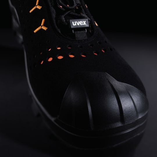 Uvex 2 65022 Sicherheitshalbschuh S3 ESD SRC – orange/schwarz – Grösse 43, Weite 11, metallfrei