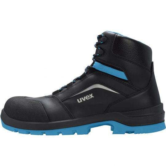 Uvex 2 xenova Sicherheitsstiefel S3 ESD SRC – schwarz/blau – Grösse 44, Weite 11
