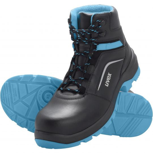 Uvex 2 xenova Sicherheitsstiefel S2 SRC – Schwarz/Blau – Grösse 42