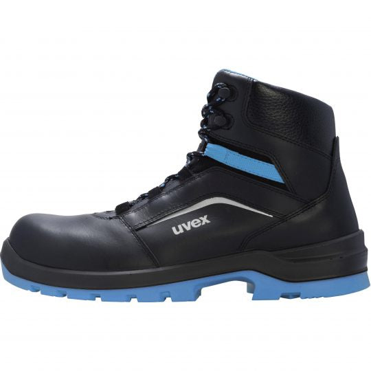 Uvex 2 xenova Sicherheitsstiefel S2 SRC – schwarz/blau – Grösse 43
