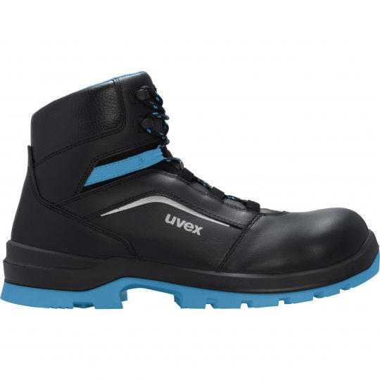 Uvex 2 xenova Sicherheitsstiefel S2 SRC – schwarz/blau – Grösse 43