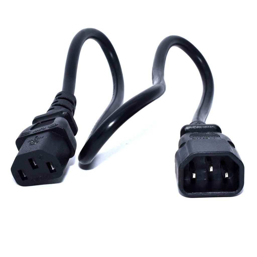 Zebra Netzkabel – IEC C14 zu IEC C13, 0,5 m, schwarz