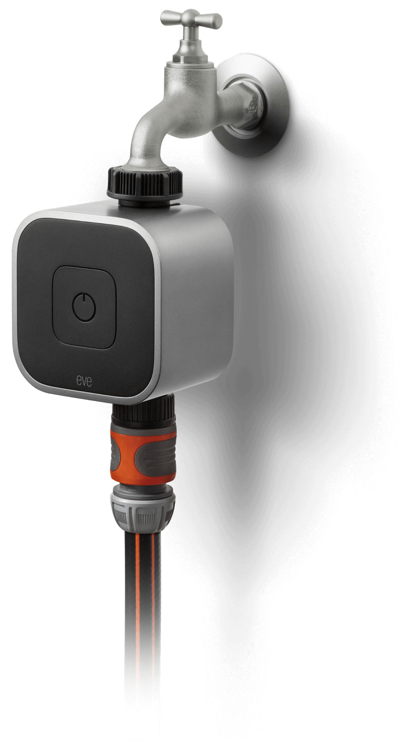 Eve Aqua – Zubehör – mit Magnetventil, batteriebetrieben – für Apple HomeKit – Schwarz