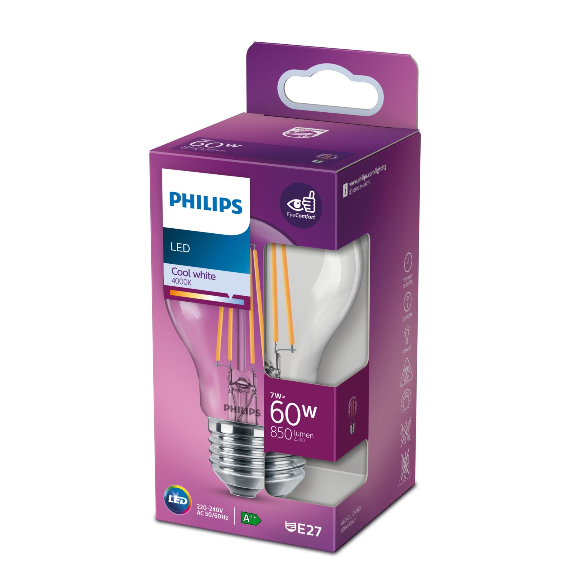 Philips by Signify Philips Leuchtmittel E27 – 850 lm, 4000 K – 1 Stück