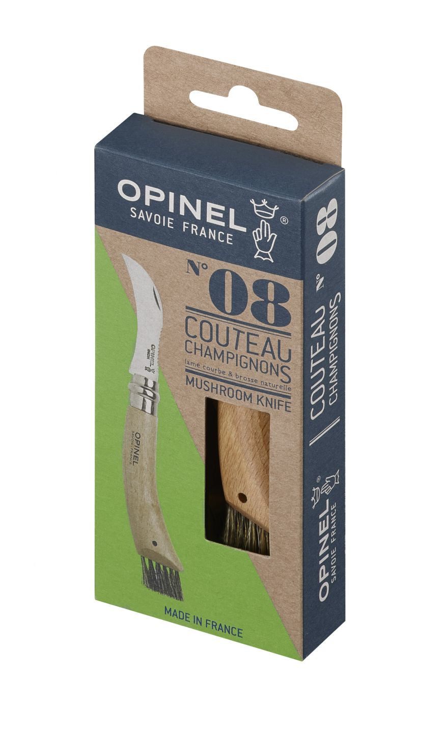 Opinel Nr. 8 – Pilzmesser 7 cm, Edelstahl, Buchenholz