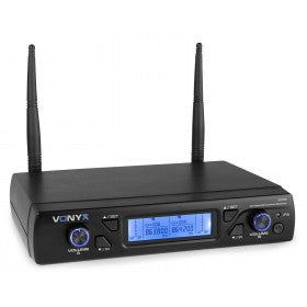 Vonyx WM62 – Bühnenmikrofon 2er-Set – XLR, 6,35 mm Klinke, Kabellos (UHF), 40–17'000 Hz