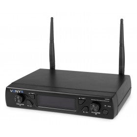 Vonyx WM62 – Bühnenmikrofon 2er-Set – XLR, 6,35 mm Klinke, Kabellos (UHF), 40–17'000 Hz