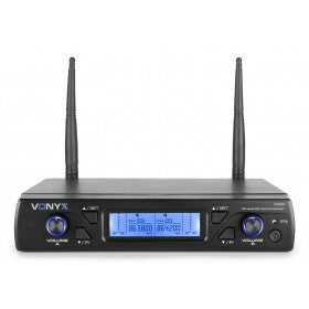Vonyx WM62 – Bühnenmikrofon 2er-Set – XLR, 6,35 mm Klinke, Kabellos (UHF), 40–17'000 Hz