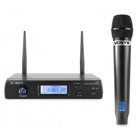 Vonyx WM61 – Bühnenmikrofon – XLR, 6,3 mm Klinke, Kabellos (UHF, 16 Kanäle), 40–17'000 Hz