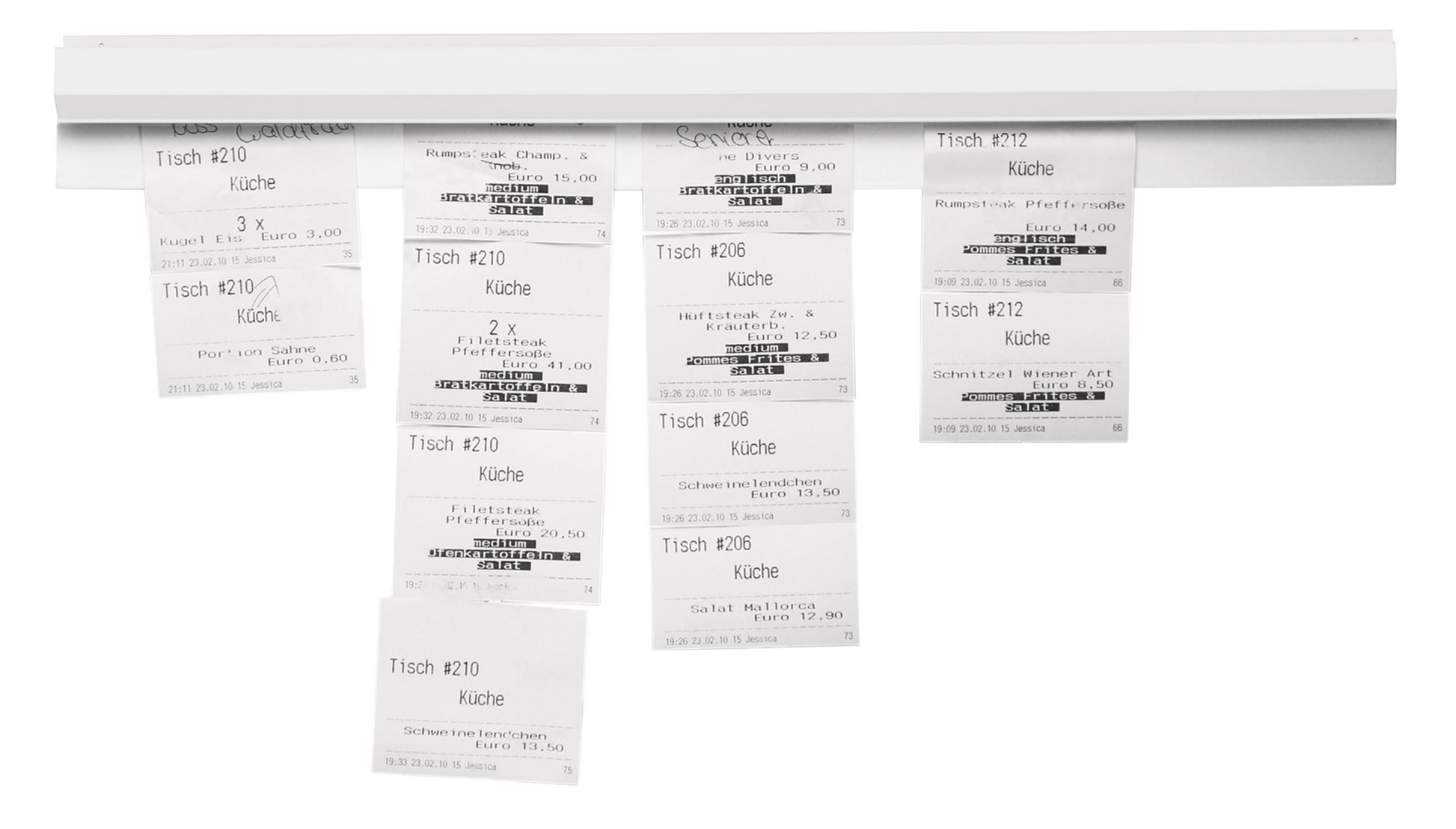 Magnetoplan Klemmschiene Catch-Ball – rückseitig selbstklebend – weiss – Aluminium – 1'000 mm