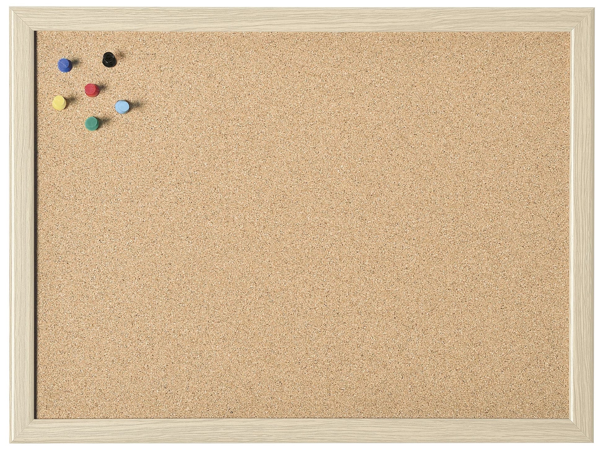 Magnetoplan Korktafel – 80 × 60 cm, 1 Stk. – braun, Holzrahmen