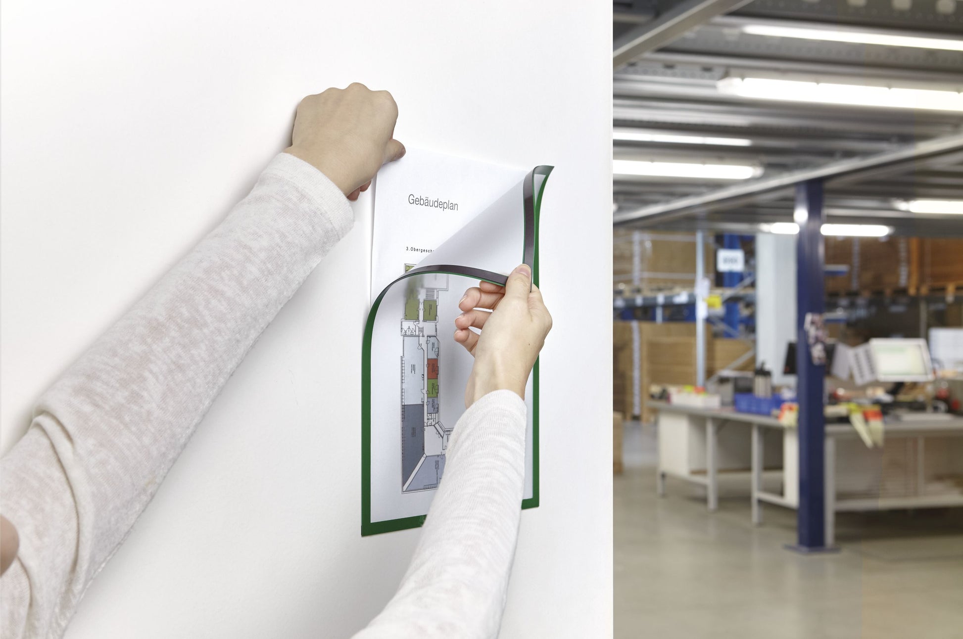 Magnetoplan Magnetrahmen – DIN A4 – Grün – 1er Pack