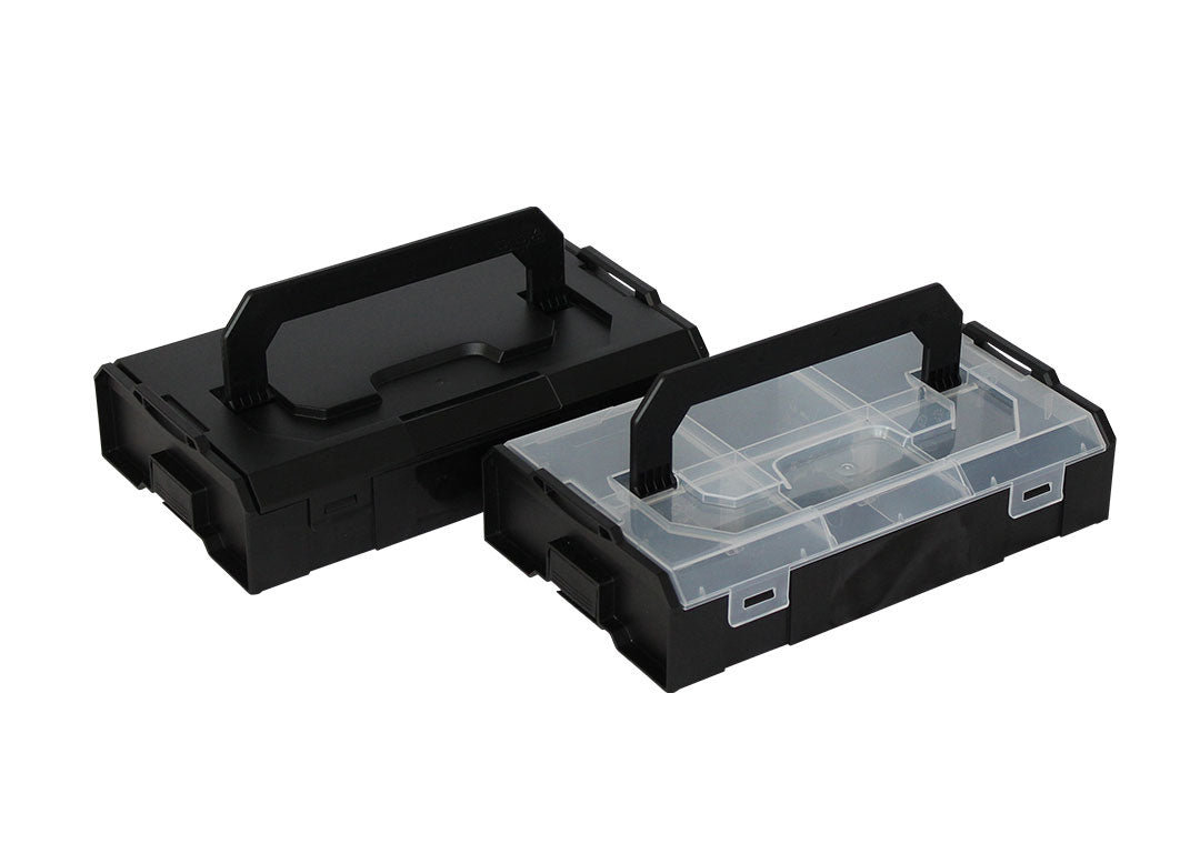 L-BOXX Aufbewahrungsbox Mini, schwarz, transparent