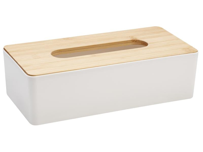 Diaqua Utensilienhalter (wandmontiert) 26 × 13 × 7,2 cm, Bambus, Weiss